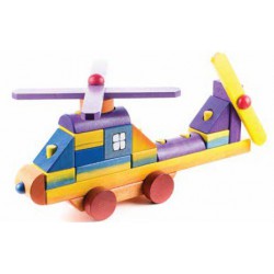 Helicopter with color blocks