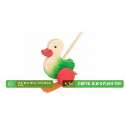 Green pushing duck