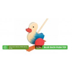 Blue pushing duck 