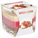 Scented candle in a straight glass with a filling solution in three colors, pack of 6 pieces