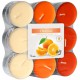 Small scented candle 18 pieces in three colors, collective package 6 packs
