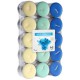 Small scented candle 30 pieces in three colors, collective package 6 packs