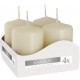 Votive candle, unscented, 4 pieces with a burning time of 7 hours, collective packaging 12 packs