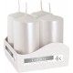 Votive candle, unscented, 4 pieces with a burning time of 9 hours, collective packaging 12 packs