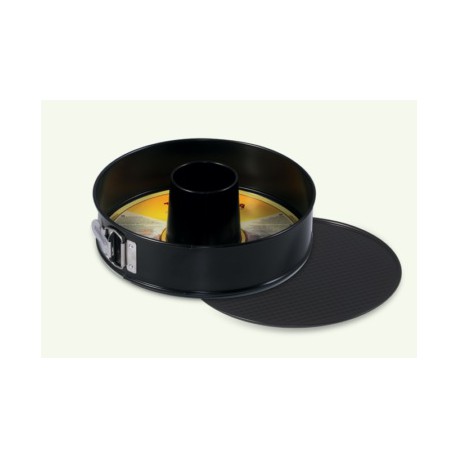 Springform cake tin with two bottoms with a non-stick protective layer, black, collective packaging 