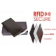 Leather case with RFID STOP card protection unisex collective packaging 5 pieces
