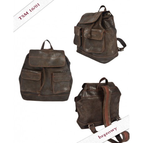 Brushed leather backpack collective packaging 5 pieces