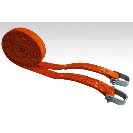 Tape tow rope with a shackle