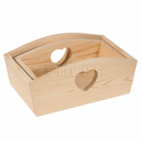 Containers with a heart - a set