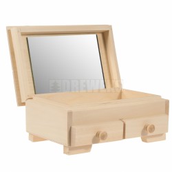 Casket with 2 drawers and a mirror