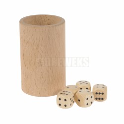 Dice game - cup + 5 dice