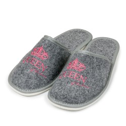 Felt slippers QUEEN OF THE HOUSE, pack of 10 pieces