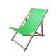 A deckchair with a plain fabric without armrests