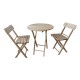 Balcony set, folding round table Ø 50 cm + 2 chairs