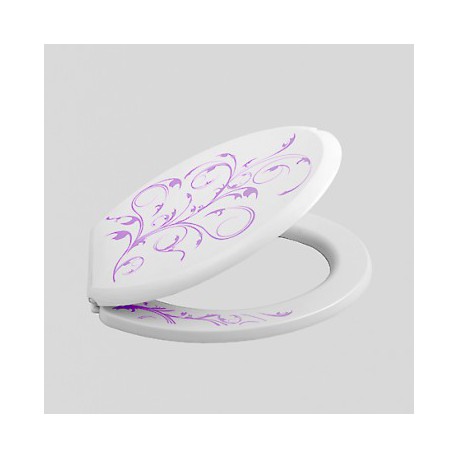 VENUS toilet seat white (purple ivy II)