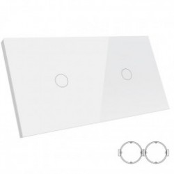 Glass panel for modular touch switch 2G (1+1)