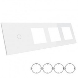 Glass panel for modular touch switch 1G (1+PL+PL+PL)