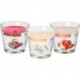 Scented candle in glass, fruit mix, pack of 12 pieces
