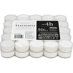 Candle 50 pieces in polycarbonate, collective packaging 10 packs