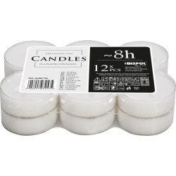 Candle 12 pieces in polycarbonate, collective packaging 8 packs
