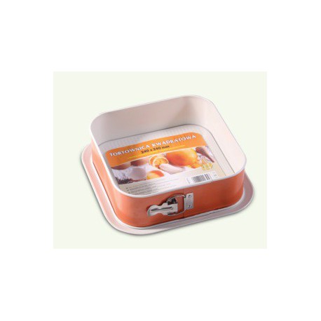 Orange square non-stick cake tin, pack of 6